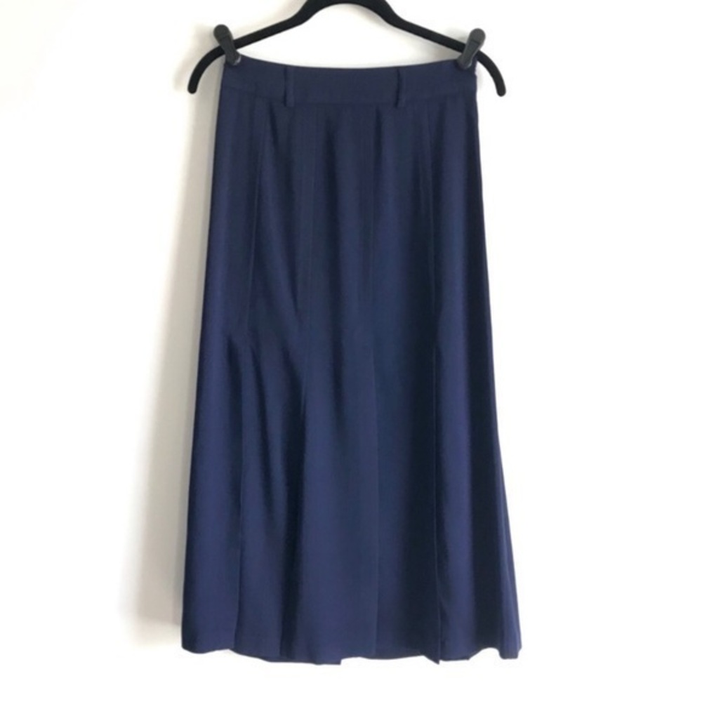 Trouve Navy Blue Midi Split Skirt Size xs